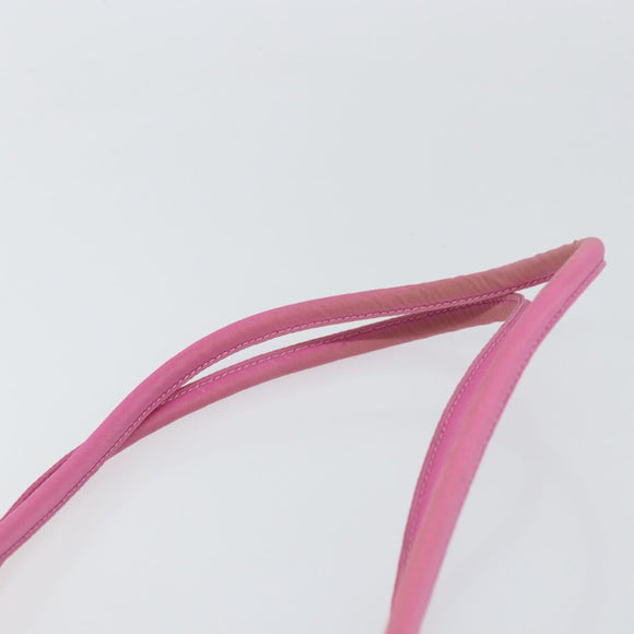 PRADA Tote Bag Nylon Pink Silver Auth 156931