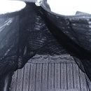 PRADA Tote Bag Nylon Black Silver Auth 156932-20