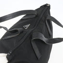 PRADA Tote Bag Nylon Black Silver Auth 156932-6