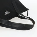 PRADA Tote Bag Nylon Black Silver Auth 156932-7