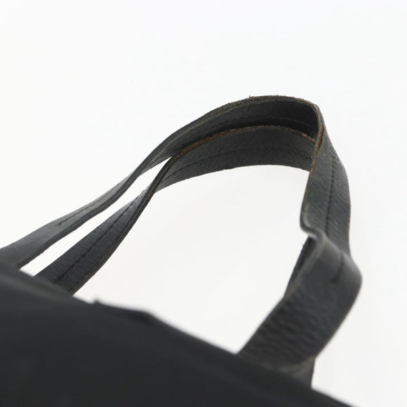 PRADA Tote Bag Nylon Black Silver Auth 156932