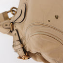 Chloe Paddington Hand Bag Leather Beige Gold Silver Auth 156935-11