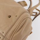 Chloe Paddington Hand Bag Leather Beige Gold Silver Auth 156935-12