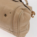 Chloe Paddington Hand Bag Leather Beige Gold Silver Auth 156935-14