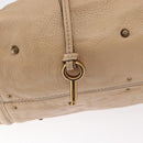 Chloe Paddington Hand Bag Leather Beige Gold Silver Auth 156935-15