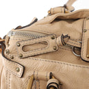 Chloe Paddington Hand Bag Leather Beige Gold Silver Auth 156935-17