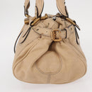 Chloe Paddington Hand Bag Leather Beige Gold Silver Auth 156935-4