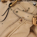 Chloe Paddington Hand Bag Leather Beige Gold Silver Auth 156935-5