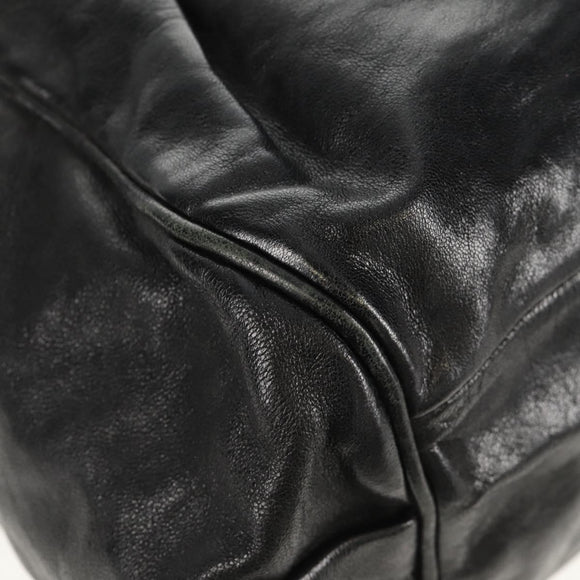 Chloe Etel Hand Bag Leather 2way Black Gold Auth 156936