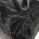 Chloe Etel Hand Bag Leather 2way Black Gold Auth 156936-16