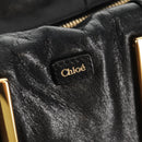 Chloe Etel Hand Bag Leather 2way Black Gold Auth 156936-19