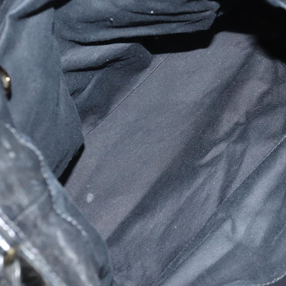 Chloe Etel Hand Bag Leather 2way Black Gold Auth 156936