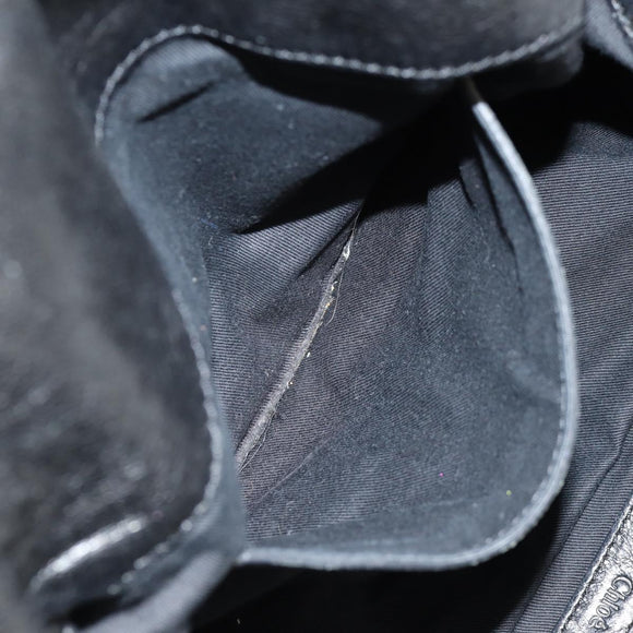 Chloe Etel Hand Bag Leather 2way Black Gold Auth 156936