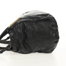 Chloe Etel Hand Bag Leather 2way Black Gold Auth 156936-3