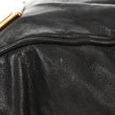 Chloe Etel Hand Bag Leather 2way Black Gold Auth 156936-4