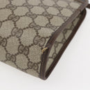 GUCCI GG Supreme Clutch Bag PVC Beige Gold 97 01 037 Auth 156937-11