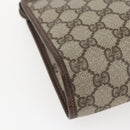 GUCCI GG Supreme Clutch Bag PVC Beige Gold 97 01 037 Auth 156937-12