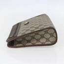 GUCCI GG Supreme Clutch Bag PVC Beige Gold 97 01 037 Auth 156937-5