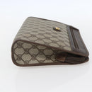 GUCCI GG Supreme Clutch Bag PVC Beige Gold 97 01 037 Auth 156937-6