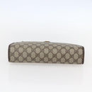 GUCCI GG Supreme Clutch Bag PVC Beige Gold 97 01 037 Auth 156937-8