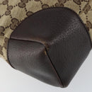 GUCCI GG Canvas Shoulder Bag Beige Silver 114273 Auth 156938-14
