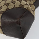 GUCCI GG Canvas Shoulder Bag Beige Silver 114273 Auth 156938-15