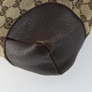 GUCCI GG Canvas Shoulder Bag Beige Silver 114273 Auth 156938-16