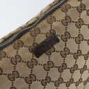 GUCCI GG Canvas Shoulder Bag Beige Silver 114273 Auth 156938-17