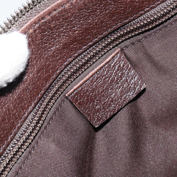 GUCCI GG Canvas Shoulder Bag Beige Silver 114273 Auth 156938