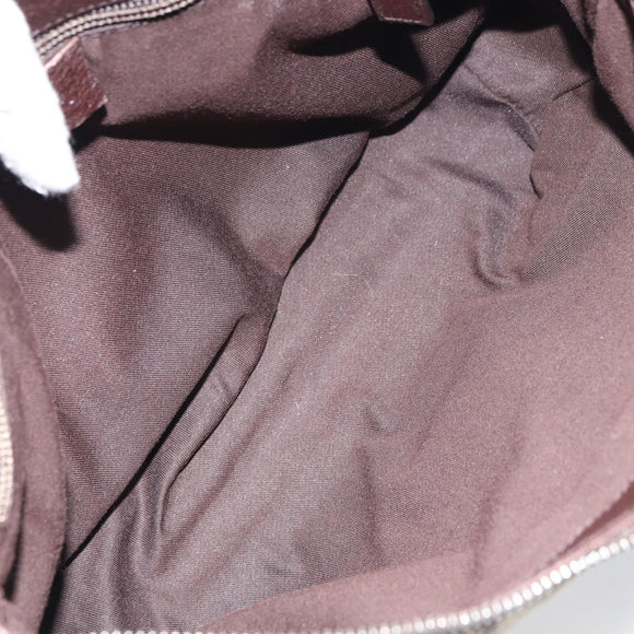 GUCCI GG Canvas Shoulder Bag Beige Silver 114273 Auth 156938