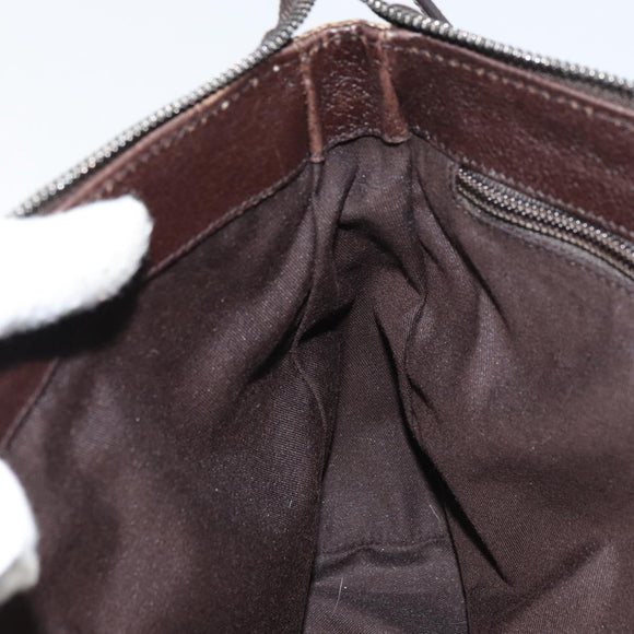 GUCCI GG Canvas Shoulder Bag Beige Silver 114273 Auth 156938