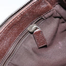 GUCCI GG Canvas Shoulder Bag Beige Silver 114273 Auth 156938-21