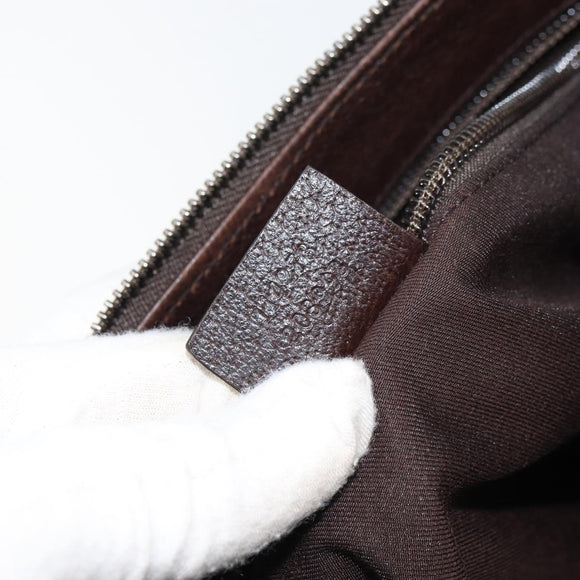 GUCCI GG Canvas Shoulder Bag Beige Silver 114273 Auth 156938