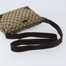 GUCCI GG Canvas Shoulder Bag Beige Silver 114273 Auth 156938-7