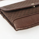 GUCCI Micro GG Canvas Shoulder Bag Brown Gold Auth 156939-14