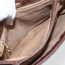 GUCCI Micro GG Canvas Shoulder Bag Brown Gold Auth 156939-10