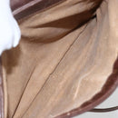 GUCCI Micro GG Canvas Shoulder Bag Brown Gold Auth 156939-21