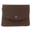 GUCCI Micro GG Canvas Shoulder Bag Brown Gold Auth 156939-1