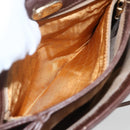 GUCCI Micro GG Canvas Shoulder Bag Brown Gold Auth 156939-11