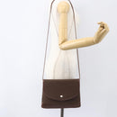 GUCCI Micro GG Canvas Shoulder Bag Brown Gold Auth 156939-22