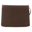 GUCCI Micro GG Canvas Shoulder Bag Brown Gold Auth 156939-2