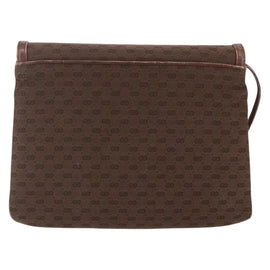 GUCCI Micro GG Canvas Shoulder Bag Brown Gold Auth 156939 - 0