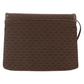 GUCCI Micro GG Canvas Shoulder Bag Brown Gold Auth 156939 - 0