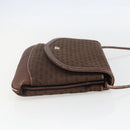 GUCCI Micro GG Canvas Shoulder Bag Brown Gold Auth 156939-4