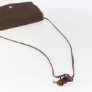 GUCCI Micro GG Canvas Shoulder Bag Brown Gold Auth 156939-7