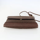GUCCI Micro GG Canvas Shoulder Bag Brown Gold Auth 156939-5
