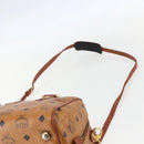 MCM Logogram Vicetos Boston Bag PVC Leather 2way Brown Gold Auth 156940-9