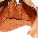 MCM Logogram Vicetos Boston Bag PVC Leather 2way Brown Gold Auth 156940-19