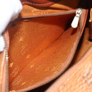 MCM Logogram Vicetos Boston Bag PVC Leather 2way Brown Gold Auth 156940-21