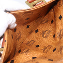 MCM Logogram Vicetos Boston Bag PVC Leather 2way Brown Gold Auth 156940-22